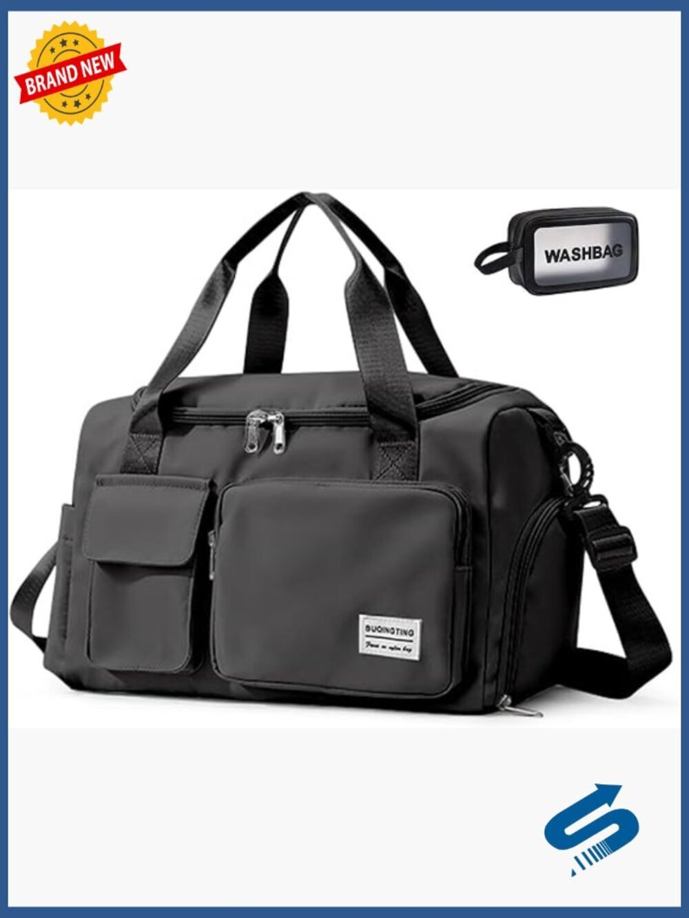Travel Duffle Bag with Shoe Compartment Toiletry Bag Included